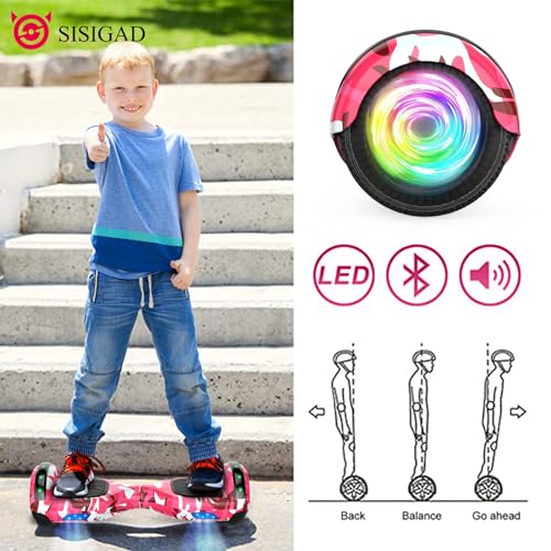 Hoverboard Go Kart Seat with LED Lights and Bluetooth Speaker