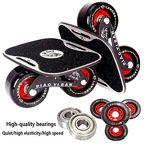 Upgraded PowerRider Drift Skates: Portable Roller Skate Deck
