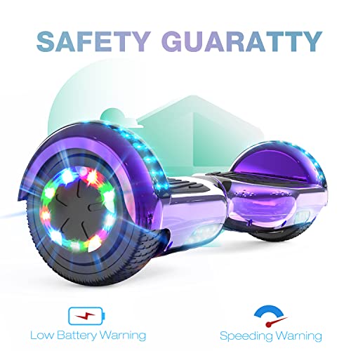 Hoverboard and Kart Bundle with Bluetooth and LED Lights
