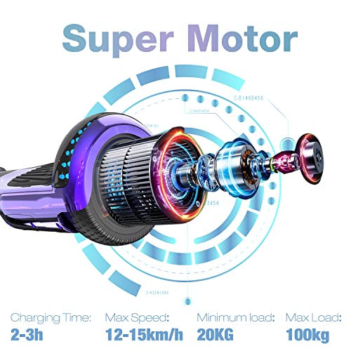 Hoverboard and Kart Bundle with Bluetooth and LED Lights