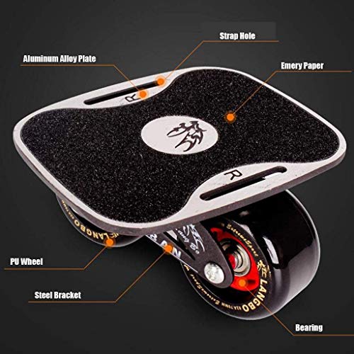 Upgraded PowerRider Drift Skates: Portable Roller Skate Deck