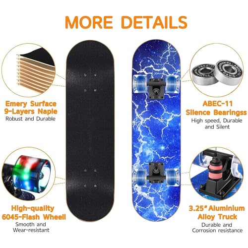 Colorful Flashing Wheels Skateboard for Beginners and Beyond