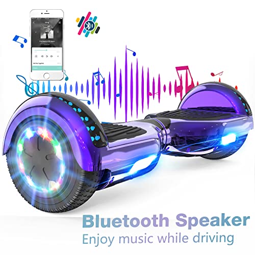 Hoverboard and Kart Bundle with Bluetooth and LED Lights