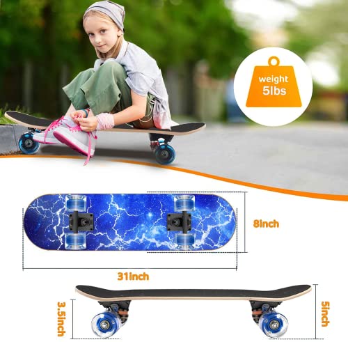 Colorful Flashing Wheels Skateboard for Beginners and Beyond