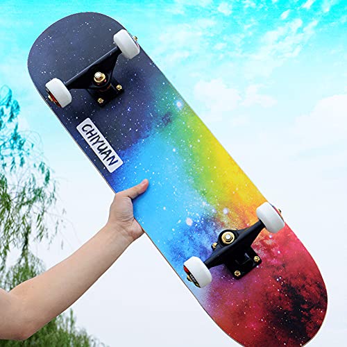 BOLLAER Maple Skateboard - 31.5in Double Kick Deck
