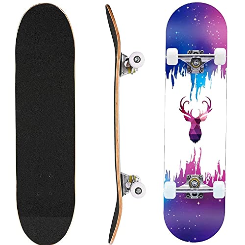 BOLLAER Maple Skateboard: 80x20cm Cruiser for All