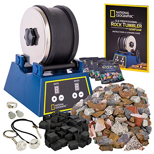 Large Capacity Rock Tumbler Kit with Timer & Grit