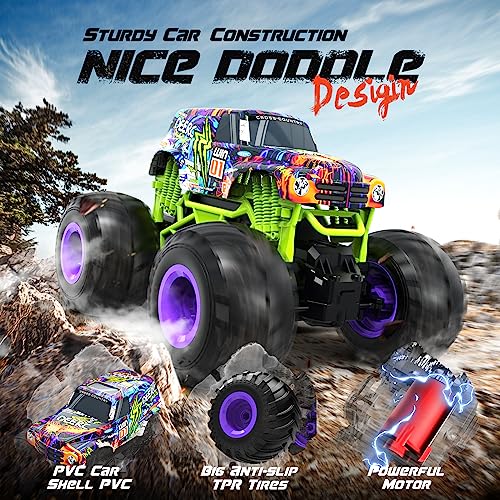 DEERC RC Monster Truck Toy, 1:16 Scale, High Speed