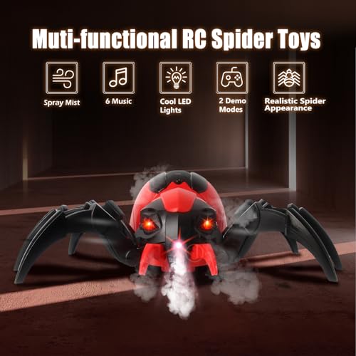 Realistic RC Spider Toy with Music and LED