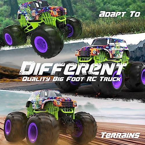 DEERC RC Monster Truck Toy, 1:16 Scale, High Speed