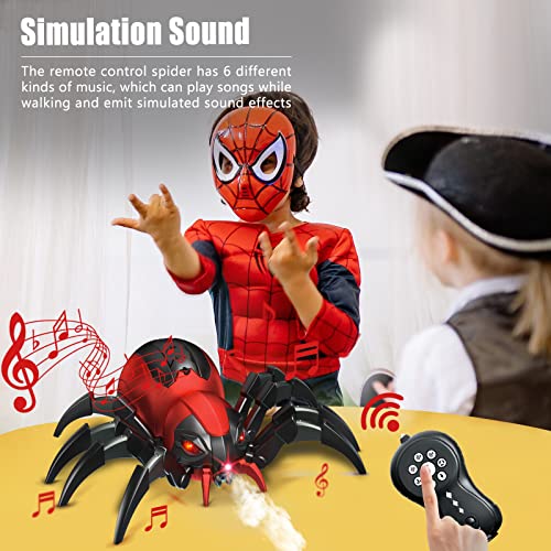 Realistic RC Spider Toy with Music and LED