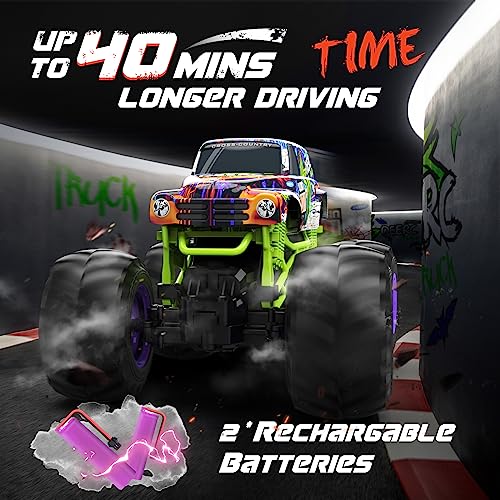 DEERC RC Monster Truck Toy, 1:16 Scale, High Speed