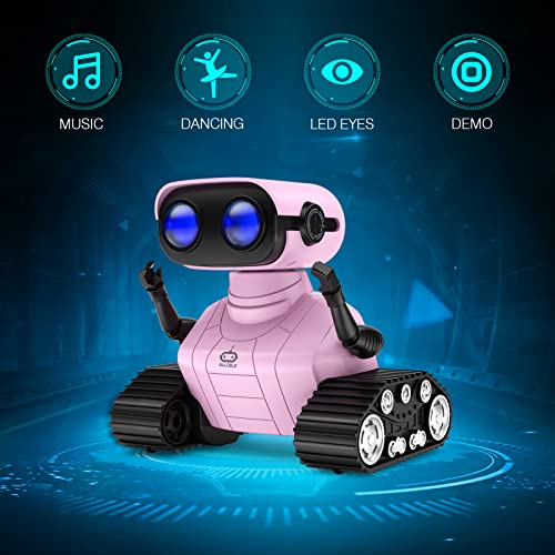 Rechargeable RC Robot Toy - LED Eyes & Music!