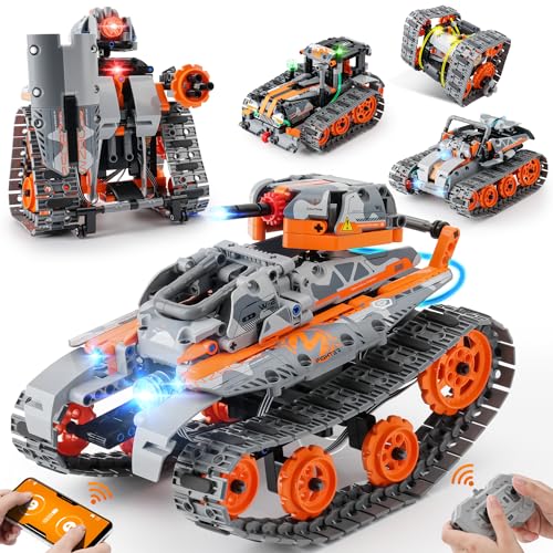 Sillbird Technic Tank Building Set: Remote Controlled Robot