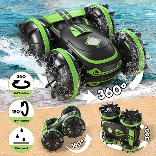 Amphibious RC Stunt Car with Gesture Sensor