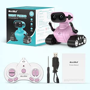 Rechargeable RC Robot Toy - LED Eyes & Music!