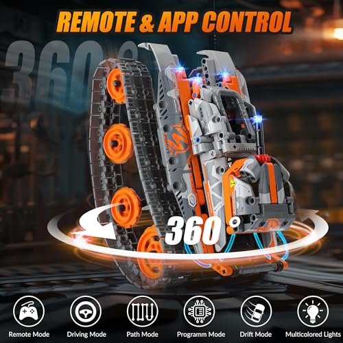 Sillbird Technic Tank Building Set: Remote Controlled Robot