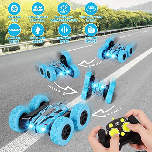 360°Flips Rc Stunt Cars with Music Headlights