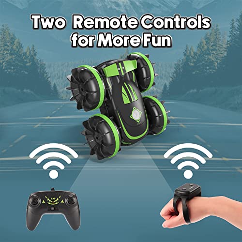 Amphibious RC Stunt Car with Gesture Sensor
