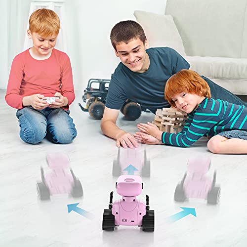 Rechargeable RC Robot Toy - LED Eyes & Music!