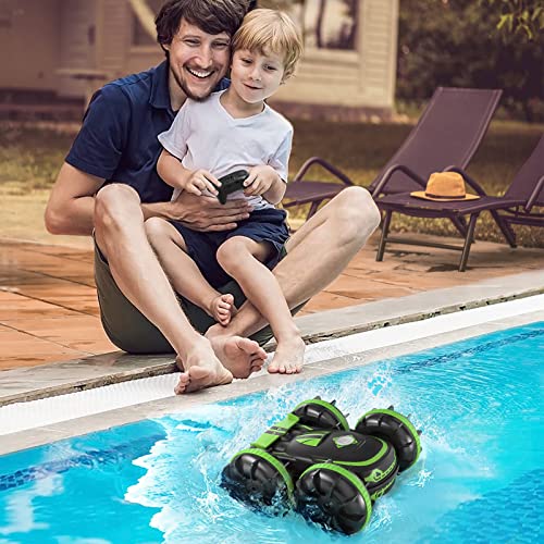 Amphibious RC Stunt Car with Gesture Sensor
