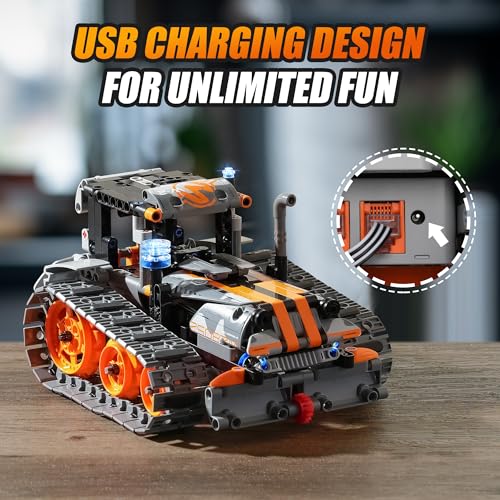 Sillbird Technic Tank Building Set: Remote Controlled Robot