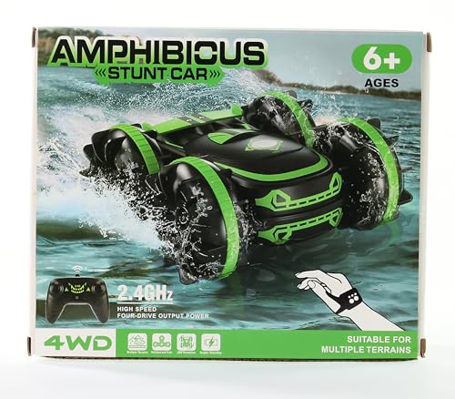 Amphibious RC Stunt Car with Gesture Sensor