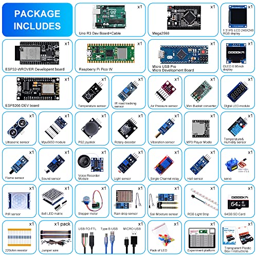 GeeekPi Starter Kit: Arduino, ESP32, Raspberry Pi Beginners