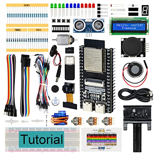 ESP32-S3-WROOM Starter Kit with Wireless Camera, Python, 176 Items