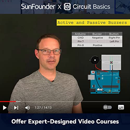 SUNFOUNDER Arduino Starter Kit: 192 Items, 87 Projects