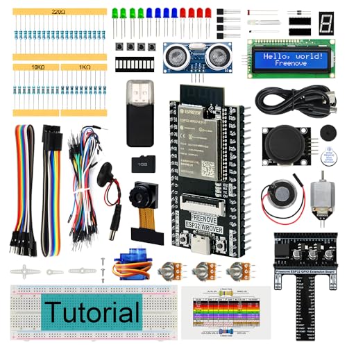 ESP32-WROVER Starter Kit: Camera, Python, 536-Pg Tutorial (173 Items)