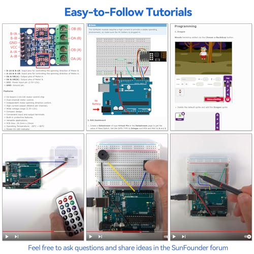 SUNFOUNDER Arduino Starter Kit: 192 Items, 87 Projects