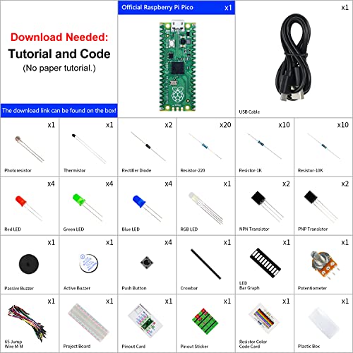 FREENOVE Raspberry Pi Pico Starter Kit -- 142 Items