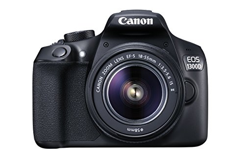 Canon EOS 1300D DSLR Camera + EF-S18-55 Lens - Black