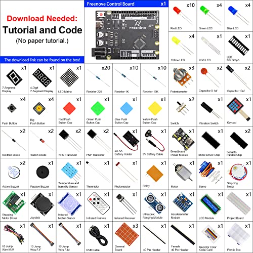 FREENOVE Arduino Starter Kit: 51 Projects, 217 Items