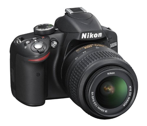 Nikon D3200 SLR Camera with 18-55mm Lens - Black