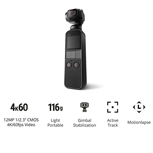 DJI Osmo Pocket - 3-Axis Gimbal Camera: Shoots 4K/60fps