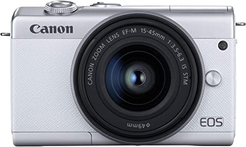 Canon EOS M200 White + EF-M 15-45 IS STM Bundle