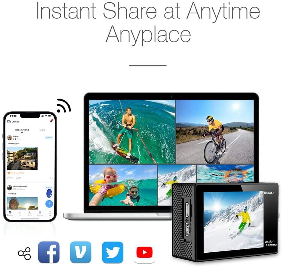 AKASO 4K30FPS Action Camera - 20MP Ultra HD