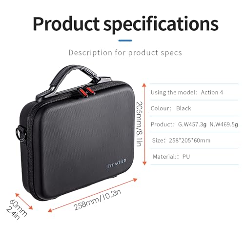 Xocome Osmo Action Sports Camera Bag - Black