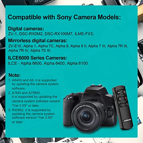Wireless Camera Shutter for Sony ZV-E10 & A7 Series
