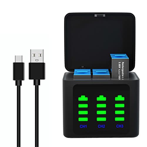 Hisewen 3-Ch. Charger, Compact Storage for GoPro Batteries