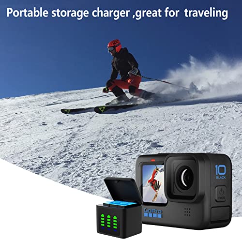 Hisewen 3-Ch. Charger, Compact Storage for GoPro Batteries