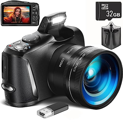 Beginner-friendly Compact 4K Digital Camera with Lens