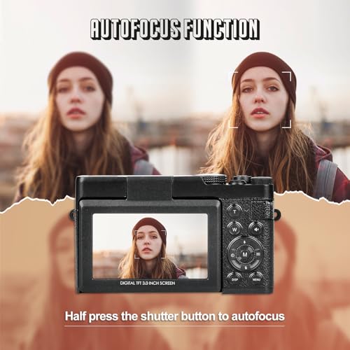 Compact 4K Camera, 48MP Vlogging, 16X Zoom