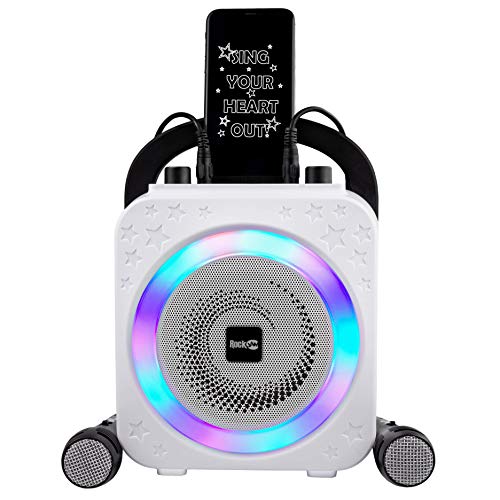 RockJam Bluetooth Karaoke Machine with Microphones & LED Lights