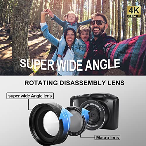 Beginner-friendly 4K Camera with Wide & Macro Lens