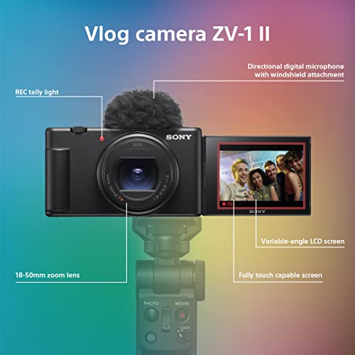 Sony ZV-1 II Vlog Camera: 4K Video, Wide Angle