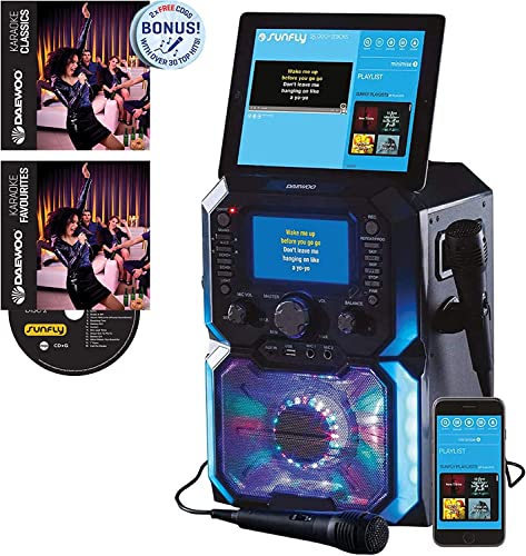 Bluetooth Karaoke Machine with 2 Microphones & LCD Display