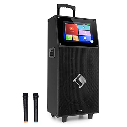 Auna KTV Karaoke Machine - 2 Microphones, Portable